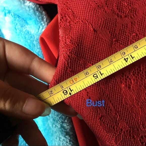 Formal JJs house red dress 📏measurements in pics - Picture 4 of 6